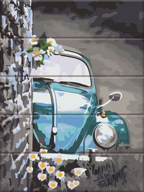 Картина по номерам на дереве - Ретро авто 30x40 см в интернет-магазине "Я - Picasso"