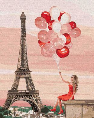Картина за номерами "Червоні фарби Парижа" Ідейка полотно на підрамнику 40x50см KHO4757 в інтернет-магазині "Я - Picasso"