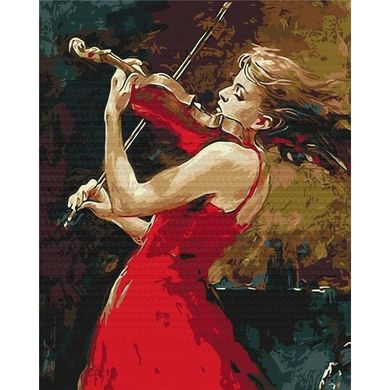 Картина за номерами "Дівчина зі скрипкою" BrushMe полотно на підрамнику 40x50см BS491 в інтернет-магазині "Я - Picasso"