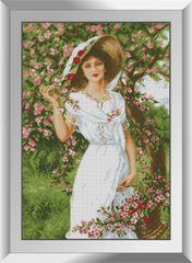 31587 Девушка в саду. Dream Art. Набор алмазной живописи (квадратные, полная) в интернет-магазине "Я - Picasso"