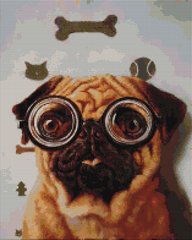Алмазна мозаїка "Перевірка зору собачки ©Lucia Heffernan" BrushMe полотно на підрамнику 40x50см DBS1220 в інтернет-магазині "Я - Picasso"