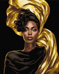 Картина за номерами "Золота драма" BrushMe із золотою фарбою на чорному полотні 40x50см BSB0009 в інтернет-магазині "Я - Picasso"