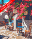 Картина по номерам "Кофейня под цветами" полотно на подрамнике 40x50 см RB-0085