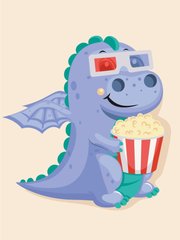 Картина по номерам "Фильм для дракона" BrushMe холст на подрамнике 30х40см KBS0115 в интернет-магазине "Я - Picasso"