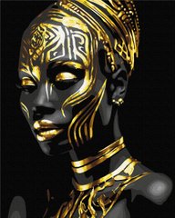 Картина за номерами "Сяюча величність" BrushMe із золотою фарбою на чорному полотні 40x50см BSB0002 в інтернет-магазині "Я - Picasso"