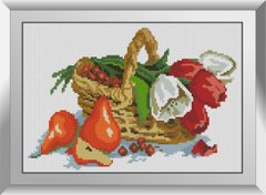 Алмазна мозаїка "Кошик з квітами і фруктами" Dream Art в коробці 31216 в інтернет-магазині "Я - Picasso"