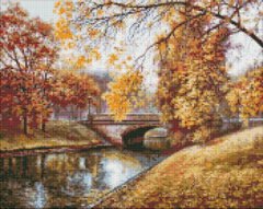 Алмазная мозаика "Осенний пейзаж" Идейка холст на подрамнике 40x50см AMO7343 в интернет-магазине "Я - Picasso"