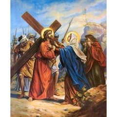 Алмазная мозаика "Иисус встречает свою Матерь" Алмазная мозаика 40x50см DM-447 в интернет-магазине "Я - Picasso"