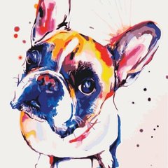 Картина за номерами "Смішний щеня" Ідейка полотно на підрамнику 40x40см КНО4015 в інтернет-магазині "Я - Picasso"