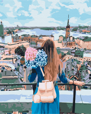 Картина за номерами "Погляд на місто" BrushMe полотно на підрамнику 40x50см BS29260 в інтернет-магазині "Я - Picasso"