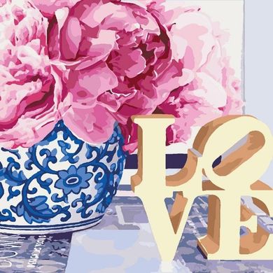 Картина за номерами "Love" Ідейка полотно на підрамнику 40x40см КНО3030 в інтернет-магазині "Я - Picasso"