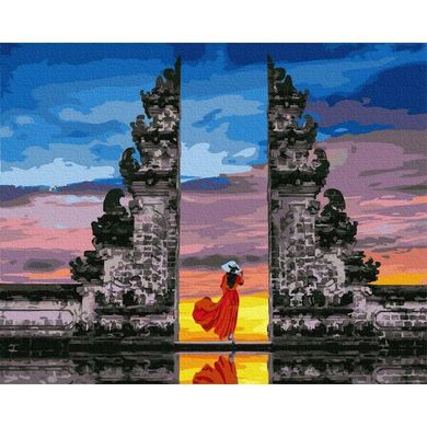 Картина по номерам "Путешественница на Бали" BrushMe холст на подрамнике 40x50см GX37987 в інтернет-магазині "Я - Picasso"
