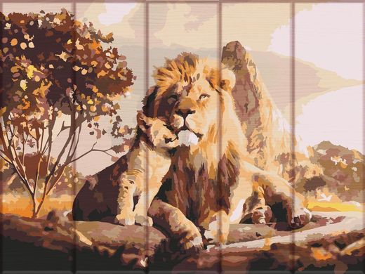 Картина по номерам на дереве - Наследник льва 30x40 см в интернет-магазине "Я - Picasso"