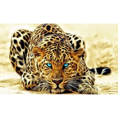 Алмазная мозаика "Огненный леопард" Алмазная мозаика 50x30см DM-103 в интернет-магазине "Я - Picasso"
