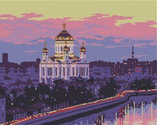 Алмазная мозаика - Андреевская церковь на закате 40*50см в интернет-магазине "Я - Picasso"