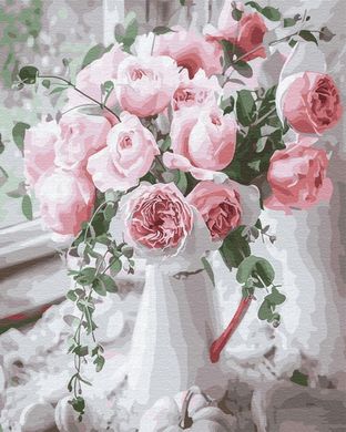 Картина за номерами "Букет ніжних троянд" BrushMe полотно на підрамнику 40x50см BS29390 в інтернет-магазині "Я - Picasso"