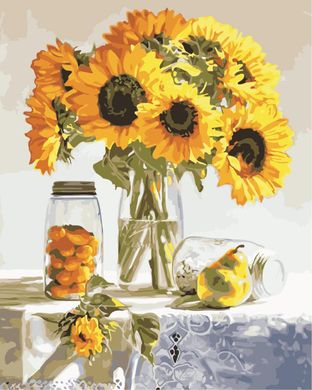 Картина за номерами "Натюрморт з соняшниками" ArtStory подарункова упаковка 40x50см AS0847 в інтернет-магазині "Я - Picasso"