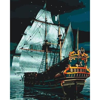 Картина за номерами "Флагман вночі" Ідейка полотно на підрамнику 40x50см КНО2733 в інтернет-магазині "Я - Picasso"