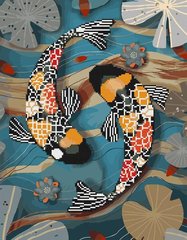 Алмазная картина-раскраска "Тропические рыбки" BrushMe 3D эффект подарочная коробка 40x50 cм GZS1199 в интернет-магазине "Я - Picasso"