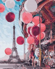 Картина за номерами "Карусель в центрі Парижа" BrushMe полотно на підрамнику 40x50см GX24914 в інтернет-магазині "Я - Picasso"
