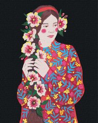 Картина за номерами " Квітуча ©olena.papka" Ідейка полотно на підрамнику 40x50см KHO4924 в інтернет-магазині "Я - Picasso"