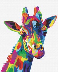 Картина за номерами "Веселковий жираф" BrushMe полотно на підрамнику 40x50см BS26194 в інтернет-магазині "Я - Picasso"