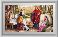 Алмазна мозаїка "Ісус, Марфа і Марія" Dream Art в коробці 30481 в інтернет-магазині "Я - Picasso"