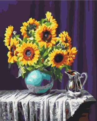 Картина за номерами "Соняшники у вазі" BrushMe полотно на підрамнику 40x50см GX5846 в інтернет-магазині "Я - Picasso"