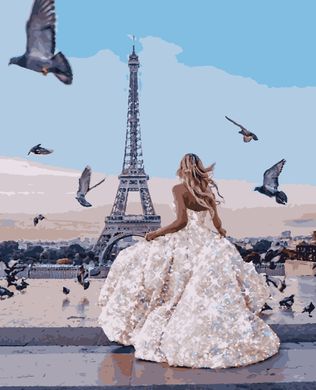 Картини за номерами "Париж" Artissimo з глітером полотно на підрамнику 40x50 см PN3705 в інтернет-магазині "Я - Picasso"