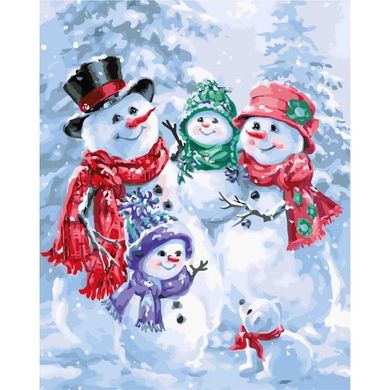 Картина по номерам - Снеговики 40x50 см в интернет-магазине "Я - Picasso"
