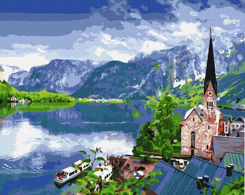 Картина за номерами "Вид на гірське озеро" BrushMe полотно на підрамнику 40x50см GX33056 в інтернет-магазині "Я - Picasso"