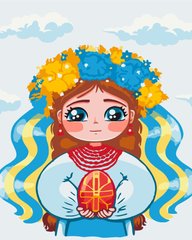 Картина за номерами "Маленька україночка " BrushMe полотно на підрамнику 40x50см BS53155 в інтернет-магазині "Я - Picasso"