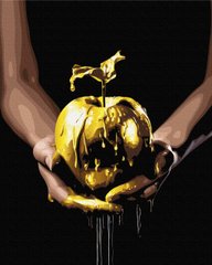 Картина за номерами "Золота спокуса" BrushMe із золотою фарбою на чорному полотні 40x50см BSB0008 в інтернет-магазині "Я - Picasso"
