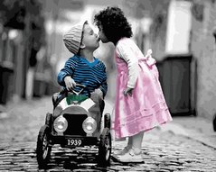 Картина за номерами "Дитячий романтичний поцілунок" BrushMe полотно на підрамнику 40x50см GX22639 в інтернет-магазині "Я - Picasso"