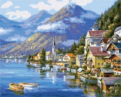 Картина по номерам - Деревня у подножия горы 40x50 см в интернет-магазине "Я - Picasso"