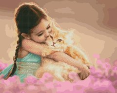 Алмазна картина-розмальовка "Котяча ніжність" BrushMe 3D ефект подарункова коробка 40x50 cм GZS1126 в інтернет-магазині "Я - Picasso"