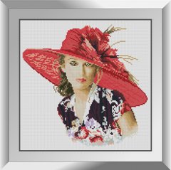 Алмазна мозаїка "Леді в червоному капелюшку" Dream Art в коробці 31079 в інтернет-магазині "Я - Picasso"