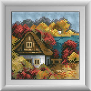 30486 Осенний домик. Dream Art. Набор алмазной живописи (квадратные, полная) в интернет-магазине "Я - Picasso"