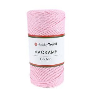 Пряжа Cotton Macrame/Котон Макраме, светло-розовый 1001/072, Hobby Trend