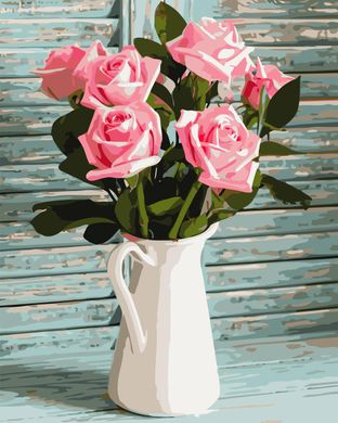 Картина по номерам - Розы в кувшине 40х50 в интернет-магазине "Я - Picasso"