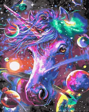 Картина за номерами "Космічний єдиноріг" BrushMe полотно на підрамнику 40x50см GX33999 в інтернет-магазині "Я - Picasso"