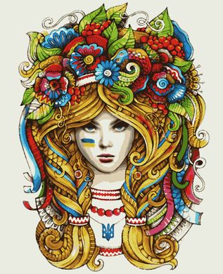 Картини за номерами "Українка" Artissimo полотно на підрамнику 40x50 см PN2033 в інтернет-магазині "Я - Picasso"