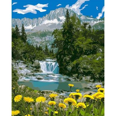 Картина за номерами "Гірський водоспад" Ідейка полотно на підрамнику 40x50см КНО2283 в інтернет-магазині "Я - Picasso"