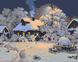 Картина по номерам "Зимняя деревня" полотно на подрамнике 40x50 см RB-0036