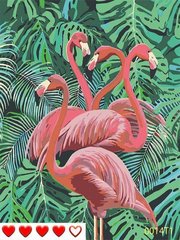 Картины по номерам "Розовые фламинго" Барвы холст на подрамнике 40x50 см 0014Т1 в интернет-магазине "Я - Picasso"