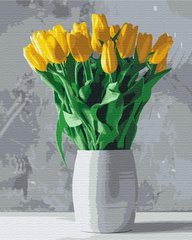 Картина за номерами "Букет із жовтих тюльпанів" BrushMe полотно на підрамнику 40х50см BS52639 в інтернет-магазині "Я - Picasso"