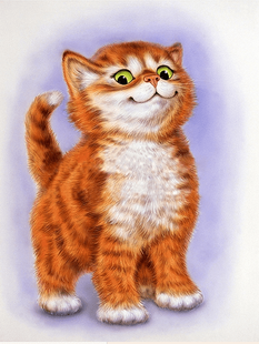 Алмазна мозаїка "Кошеня Рижик" Алмазна мозаїка 30x40см DM-013 в інтернет-магазині "Я - Picasso"
