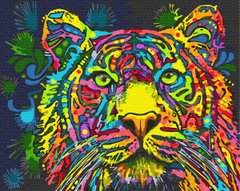 Картина за номерами "Кольоровий тигр" BrushMe полотно на підрамнику 40x50см GX34578 в інтернет-магазині "Я - Picasso"