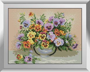 Алмазна мозаїка "Ваза з братками" Dream Art в коробці 31218 в інтернет-магазині "Я - Picasso"