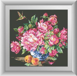 Алмазна мозаїка "Колібрі і півонії" Dream Art в коробці 30509 в інтернет-магазині "Я - Picasso"